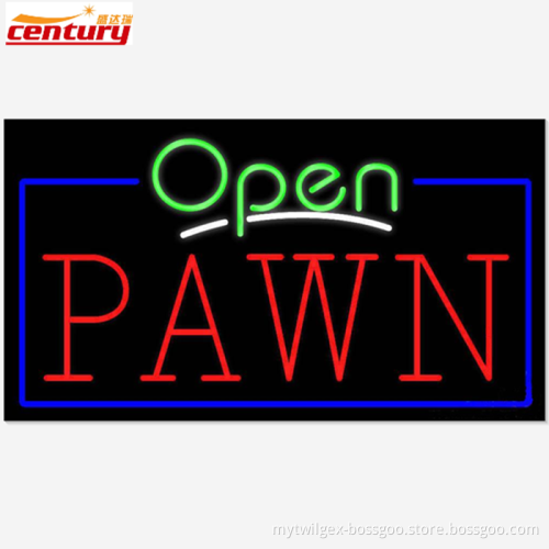 wholesale china factory price pawn open neon sign